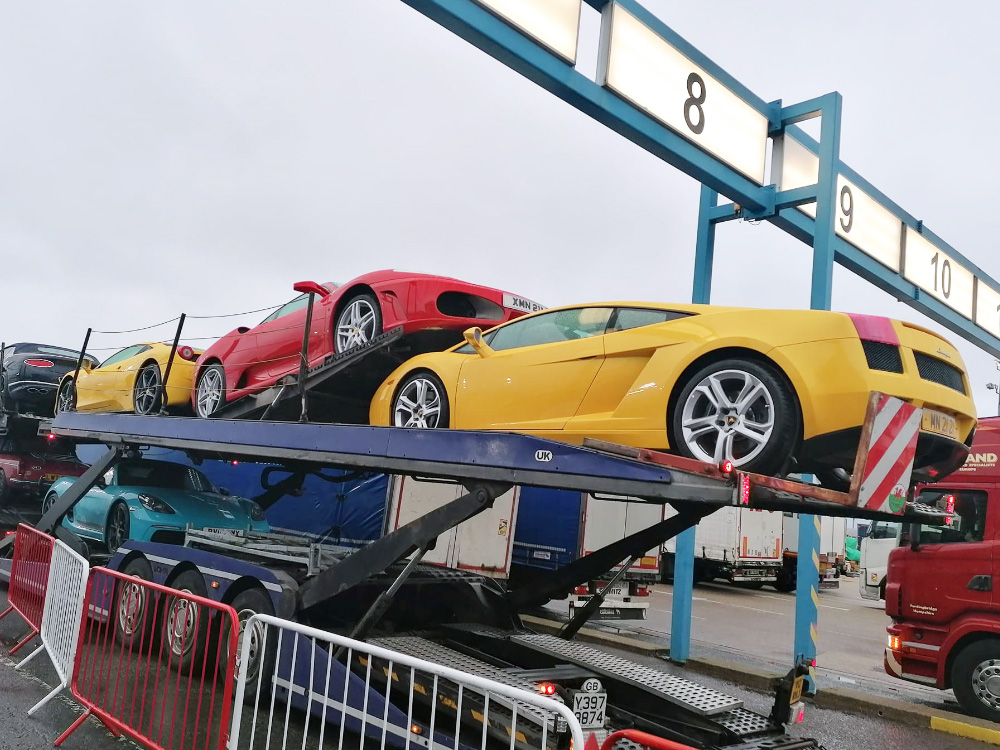 Lamborghini transport uk spain portugal europe