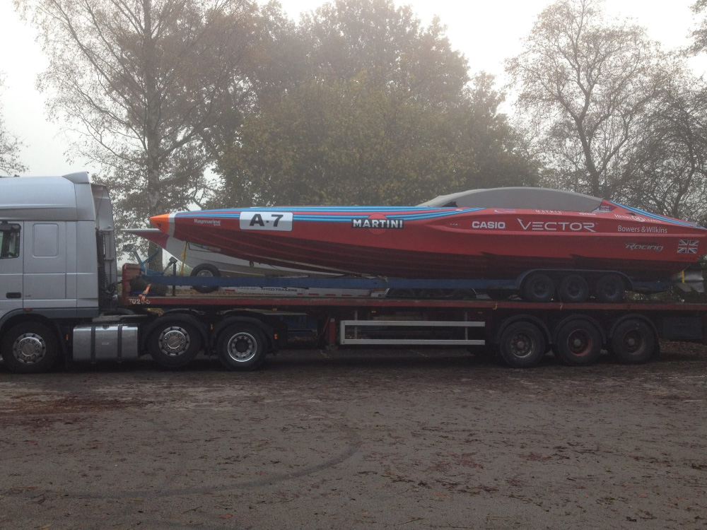 Motorboat transport UK to Europe by Fly and Drive