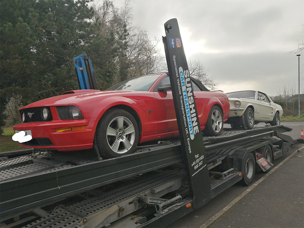 Transporting a Ford mustang