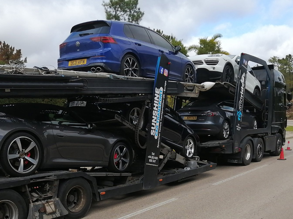 Transporting a vw from spain to uk, and peugeot